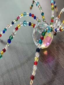 1pc Crystal Spider Dreamcatcher Pendant, Beaded Spider Sunshine Catcher, Suitable For Home Decor, Rainbow Window Decoration, Hallway Hanging, Summer And Autumn Decoration, Halloween Decoration, Christmas Decoration, And Gift For Friends., Fall Decor - Multicolor - View 8