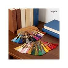 10 PIEZAS/1 PIEZA - 10 piezas/paquete de 4.92/5.31 pulgadas Nudo chino con cuentas de jade y borla, caja de regalo para marcapáginas, caja de embalaje para abanico, unidad USB, decoración, pequeña borla colgante, accesorios para ropa y textiles del hogar, material para hacer joyas DIY, pendientes, accesorios para el cabello, colgante pequeño rizado, accesorios de decoración del hogar (estilo y color aleatorios) - multicolor - Ver 1