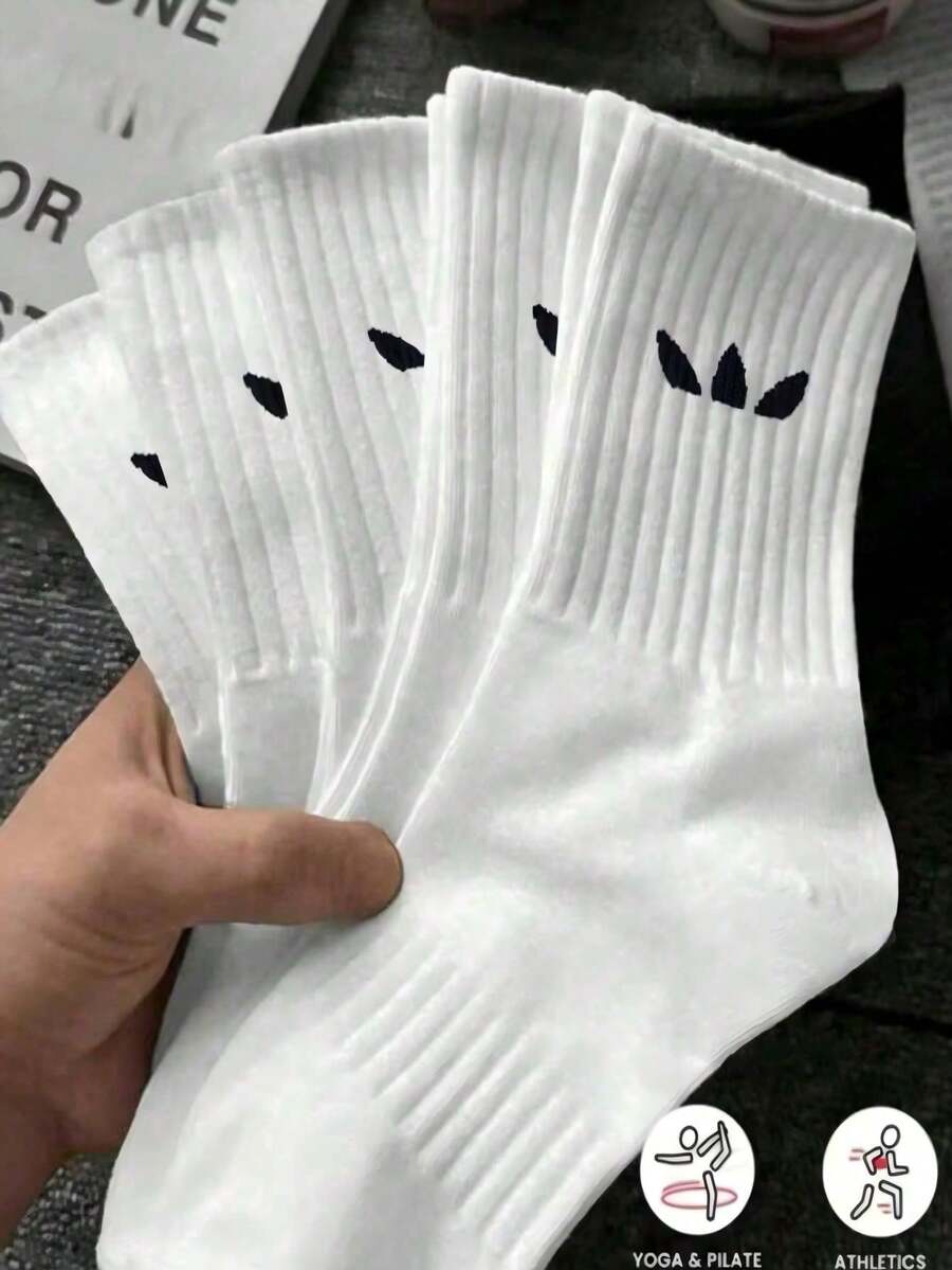 10/5/1 Pair Socks Comfortable Sports Socks Men's Long Socks Suitable For Sports Training Long Socks Suitable For Daily Casual Business Soft Odor-Resistant Moisture-Wicking Lightweight Comfortable Suitable For Spring Summer Autumn Winter-Black Socks White Socks Men's Socks Non-Slip Socks Running Socks Compression Socks Compression Socks - Multicolor - View 1