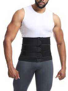 1PC 2026 Summer New Men's Three Belt Fitness Bundle Belt Body Shaping And Abdominal Tightening Belt Sweating And Abdominal Tightening Bundle Belt - Black - View 5