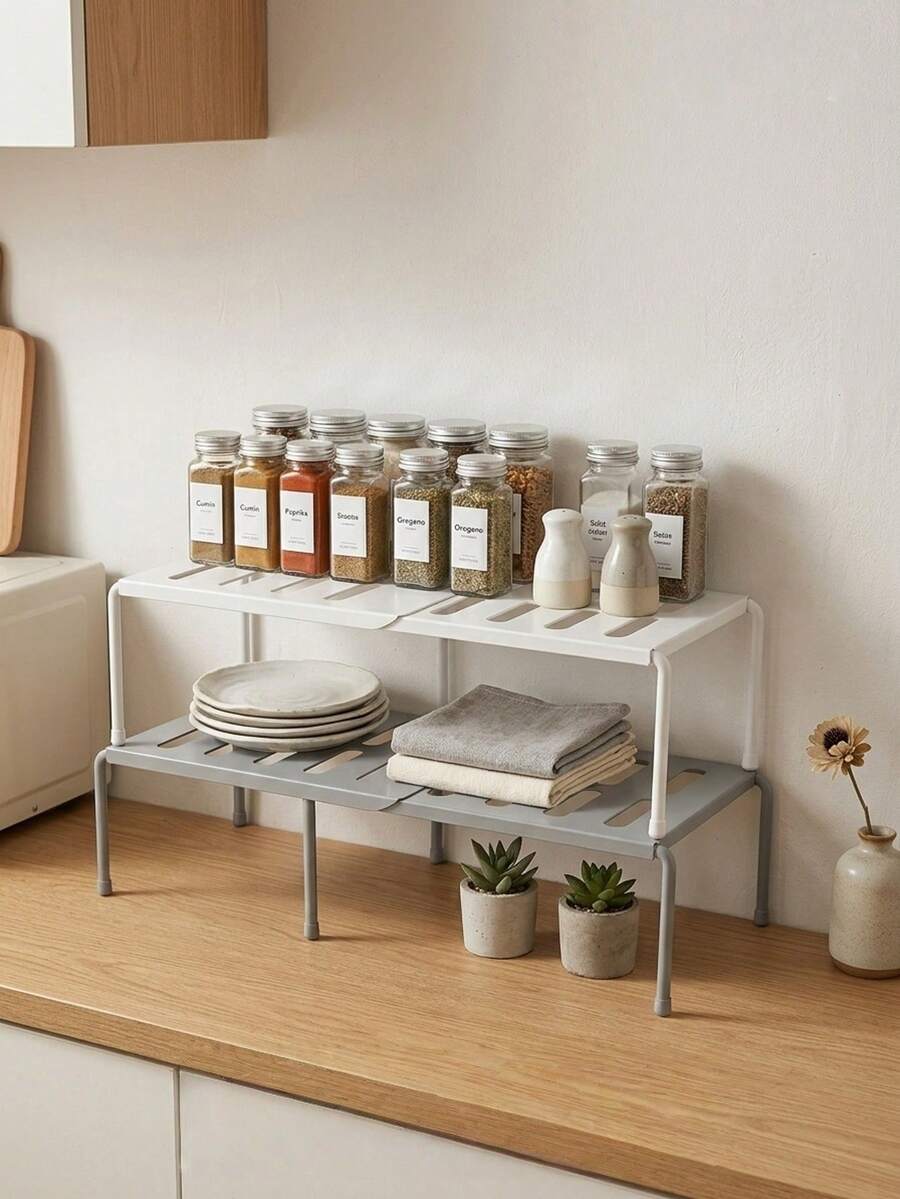 2 piezas Estantería para zapatos desmontable y expandible de varias capas, estantería de almacenamiento de zapatos y pantuflas de plástico, adecuada para cocina, sala de estar, dormitorio y otros espacios, se puede colocar en la entrada, debajo de la cama, baño, vestidor. Estantería para zapatos reforzada y expandible. - Multicolor - Ver 1