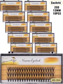SACKVIS 10 Boxes 20D DIY Eyelash Gift Box Lash Clusters Set 8-14mm Individual Lashes Extension Eyelashes Natural Look Mix Styles - View 12