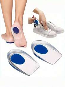 2/1pc Affordable Practical Clear Silicone Gel Heel Cushion Inserts, U-Shaped Heel Pads, Shock Absorption Anti-Impact Orthopedic Insoles For Office Travel Sports Daily Wear, Men Women Reusable Washable Foot Comfort Support, Graduation Season Gift - Heel Pad - View 2