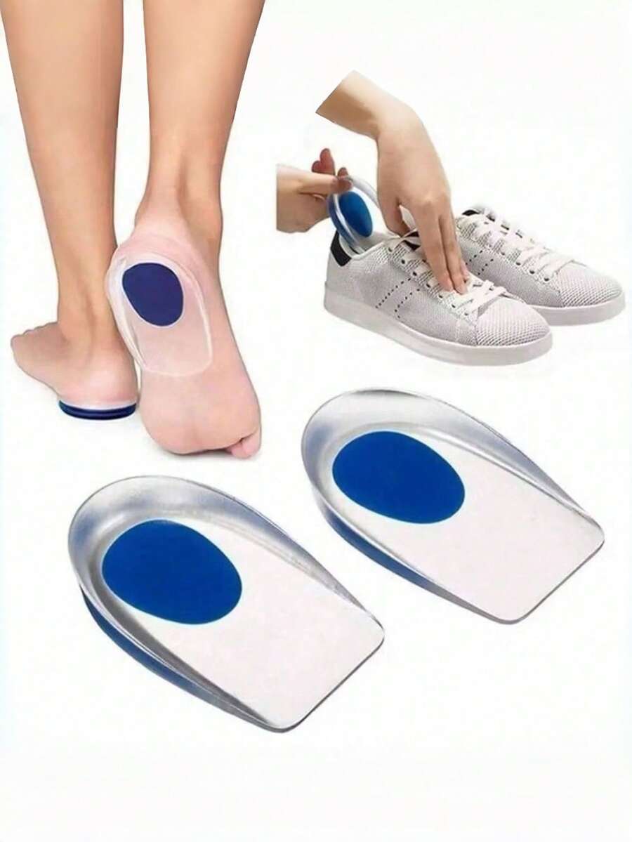 2/1pc Affordable Practical Clear Silicone Gel Heel Cushion Inserts, U-Shaped Heel Pads, Shock Absorption Anti-Impact Orthopedic Insoles For Office Travel Sports Daily Wear, Men Women Reusable Washable Foot Comfort Support, Graduation Season Gift