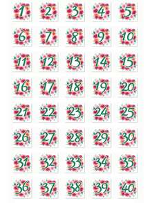 20/30/40 Pcs/Set Floral Wedding Table Numbers. Including Main Table Card, Table Center Decor, Double-Sided Printing, Flower And Geometric Pattern Design - View 21