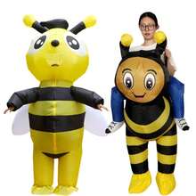 Adult Standing Cycling Bee Inflatable Suit Funny Cartoon Cosplay Suit Holiday Party Performance Props - Multicolor - View 2