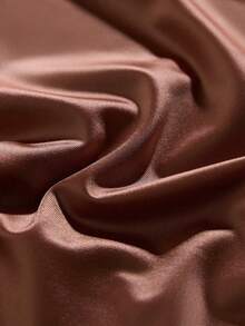 4pcs/Pack Women's Plus Size Seamless Solid Color Sexy Satin Bow Ruffle Mid-Waist Butt-Lifting Triangle Panties - Multicolor - View 8