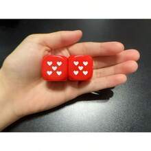 3/5/10pcs Heart-Shaped Dice, 25MM Large Dice, Heart-Shaped Pips Dice, Suitable For Board Games, Bars, KTV And Drinking Games - Multicolor - View 4