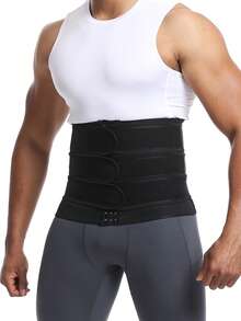 1PC 2026 Summer New Men's Three Belt Fitness Bundle Belt Body Shaping And Abdominal Tightening Belt Sweating And Abdominal Tightening Bundle Belt - Black - View 13
