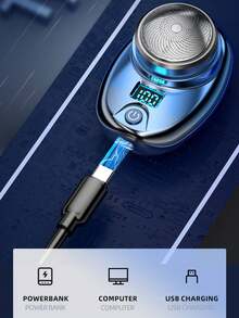 SKYWORTH USB迷你電動刮鬍刀，便攜強勁，USB-C充電，乾濕兩用，口袋尺寸輕量設計，適合居家、旅行與辦公室使用，完美禮物選擇 - 彩色 - 查看 10