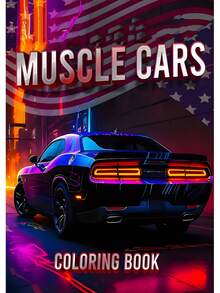 Muscle Cars: 24 páginas de garabatos de coches geniales, coloreado para adultos, mejora la estética, papel grueso de 120g, A4, regalo de cumpleaños para niños, temporada de vuelta al colegio, regalo de Halloween, Acción de Gracias, celebración de fiesta.,Mejora la creatividad, bellamente diseñado - Grafitis geniales - Ver 6