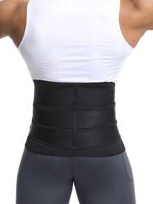 1PC 2026 Summer New Men's Three Belt Fitness Bundle Belt Body Shaping And Abdominal Tightening Belt Sweating And Abdominal Tightening Bundle Belt - Black - View 6