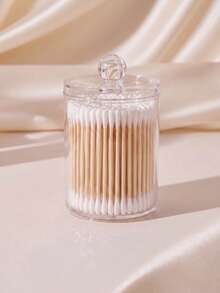 1 pieza Organizador de maquillaje transparente con strass 2 en 1, caja redonda de 2 capas con 2 compartimentos y tapa. Para tocador & baño, sostiene brochas, lápices labiales & herramientas de belleza, decoración del hogar. - Multicolor - Ver 15