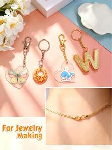 DIY 524pcs/990pcs Keychain Making Kit Keychain Craft Supplies Including Keychains, Hooks, Lobster Clasps, Key Rings And Jump Rings For Keychain Making - DIY Keychain Making Kit - View 5