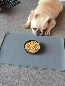 1 PC Multi-Color Pet Silicone Placemat, Waterproof, Oil-Proof, Easy To Clean, Non-Slip, Durable, Won't Damage Floors, Foldable For Storage, Suitable For Cats And Dogs, Protect Pet Dining Hygiene, Dogs Stuff,Cat Stuff,Pet Supplies - Multicolor - View 6