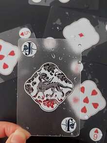 Innovative PVC Transparent Plastic Playing Cards, Crystal Edges, Tabletop Card Game, Halloween Christmas Gift - Multicolor - View 9