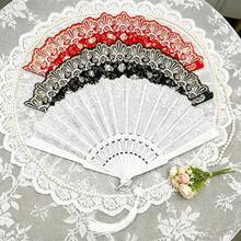 An Elegant Lace Hand Fan, With A Retro Style And Fringes, Suitable For Brides, Graduation Dances And Special Events - Small Rose Folding Fan - View 1