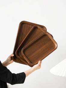 OBOVAY Bandeja multiusos sólida hecha a mano, impermeable, fácil de limpiar, resistente a altas temperaturas, resistente a caídas, duradera con asas para café, caramelos, alimentos, pan, horneado, almuerzo, desayuno, mesa de cocina, regalo - Multicolor - Ver 10
