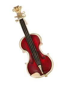 1pc Enamel Violin Brooches For Women Unisex Classic Music Guitar Pins Banquet Party Backpack Gifts Jewelry Accessories - Violin Brooch - View 9