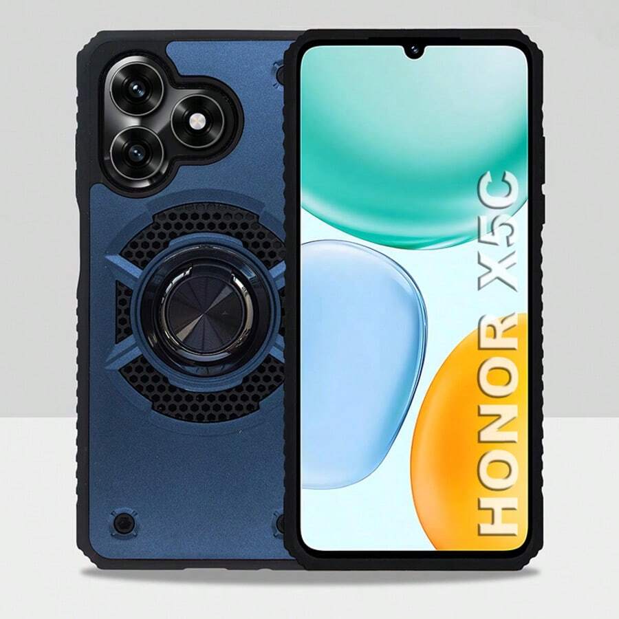 HEAVY DUTY CASE WITH REINFORCED IMPACT-RESISTANT RING COMPATIBLE WITH VIVO X5C - BLUE RING - View 1