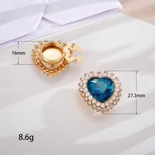 2-Piece Set Fashion Men's Casual Love Heart Decoration Cufflinks Men Banquet Party Suit Shirt Detachable Collar Button Accessory For Festival Gift - 2 - View 7