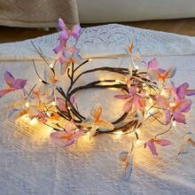 1pc Rattan String Lights 36 LED, USB Powered, 8 Lighting Modes. Artificial Branch With Butterfly Light Strip, USB Powered Butterfly Willow Vine Lights, Includes 36 LED Beads, Suitable For Wall, Bedroom, Wedding, Birthday, Holiday, Party, Valentine's Day Decoration - Multicolor - View 7