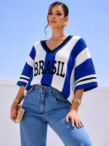 Brazil Blouse, Wool-Type Fabric - 藍色 - 查看 1