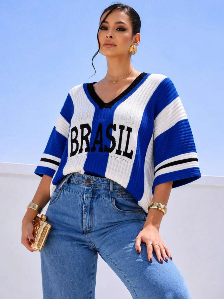 Brazil Blouse, Wool-Type Fabric - 藍色 - 查看 1