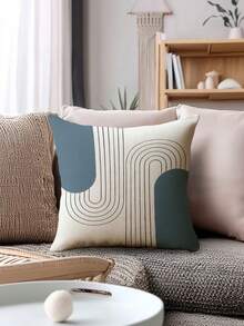 4pcs,Modern Minimalist Line Style Cushion Covers,Bohemian Line Throw Pillow Covers,Zipper Closure,Washable,Home Decor,Sofa Decor Cushion Covers,Suitable For Bedroom,Living Room,Sofa,Car,Table And Chair Lumbar Pillow Covers,Outdoor Patio Camping Cushion Covers,No Pillow Insert - Retro Dark Blue - View 7