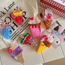 創意時尚休閒多功能髮夾，可愛女孩美妝髮夾，高端醋酸纖維髮飾，適合日常使用海灘抓夾 - 彩色 - 查看 2