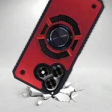 FUNDA USO RUDO CON ANILLO REFORZADO ANTIMPACTOS COMPATIBLE PARA VIVO X5C - ANILLO ROJO - Ver 2