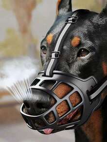langanhaltend und robuster Hundemaulkorb, stoppt effektiv Bellen und Fressen von Müll - geeignet für mittelgroße bis große Hunde - bissfest, schützt vor Belästigung und Störungen - erschwinglich, exzellentes Material, in mehreren Größen erhältlich - Schutzmaulkorb für Haustiere - Schwarz - Übersicht 7