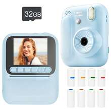 Instant Print Camera 1080P HD Digital Camera Continuous Shooting With Flash Color Printing Paper Graduation Season Gift Holiday Gift Creative Gift For Couples And Friends Suitable For Men And Women - 彩色 - 查看 28