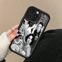 Coco  negro blanco rojo perla eleganciafunda de teléfono Fundas compatibles con ,Apple,VIVO,OPPO,,, y Honor.Fabricadas en silicona TPU,ofrecen protección contra golpes y caídas. - Negro - Ver 5