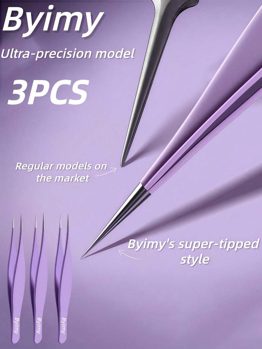 Byimy Brand Ultra-Sharp Cell Tweezers For Acne, Makeup, Eyebrow Grooming, Eyelash Extension, Blackhead Removal Beauty Tool - View 1