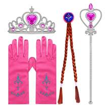 Set de Accesorios para de Princesas para Niñas, Disfraz de Cosplay, Varitaágica,, Guantes, Pendientes, Anillo, Collar, Set Completo Multicolor - DP0506 - Ver 11