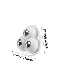 20pcs/12pcs/4pcs Self-Adhesive Wheels With Stainless Steel Ball Bearings - 360 Degree Rotating Kitchen Utensil Casters, Black And White, Suitable For Home Decor, DIY Projects, Easy Installation, Compact Design, Sturdy Structure, Universal Casters, Furniture Makers, Home Cooks - A - View 3