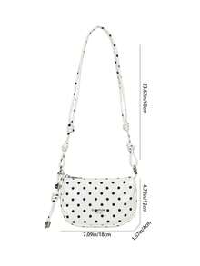 Lychee Texture Mini Small Bag For Women, New Style Exquisite Compact Fashionable Daily Versatile Crossbody Bag - White - View 5