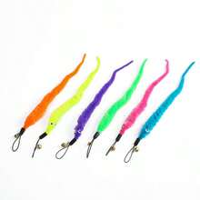 5pcs Cat Teaser Toy Set (1 Rod + 4 Caterpillar Attachments) Colorful Artificial Feather Fishing Pole Caterpillar Bell Replaceable Head Bait Stick, Battery-Free - View 5