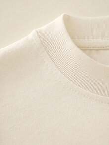 Men's Short-Sleeved T-Shirt With A Round Neck And Simple Design - 杏色 - 查看 4
