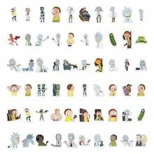 Warner Bros 60pcs/10pcs Pack, Rick And Morty Sticker Pack – 100 Unique Waterproof Vinyl Stickers, Suitable For Laptops, Suitcases And Notebooks.(Random Styles) - Multicolor - View 5