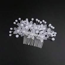 1pc Elegant Iron Hair Comb Bridal Wedding Hair Accessory For All Seasons - Color - View 2
