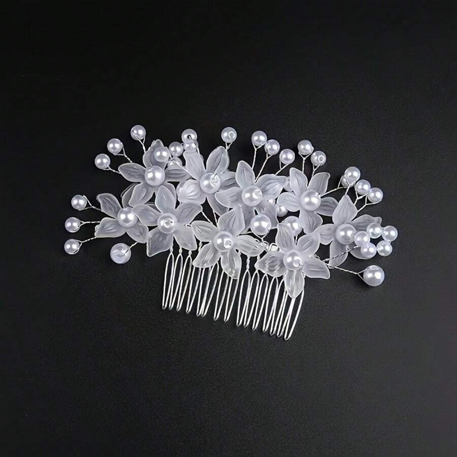 1pc Elegant Iron Hair Comb Bridal Wedding Hair Accessory For All Seasons