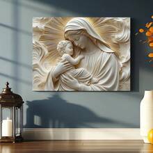 And Child Canvas: Christian Relief Style Wall Art - Canvas Framed 1PCS - View 2
