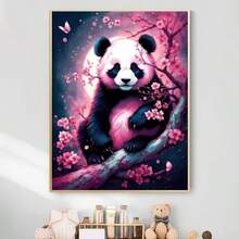 1 Buah Kit Lukisan Berlian 5D DIY Pola Panda - Seni Mosaik Berlian Bulat Penuh, Dekorasi Dinding Rumah, Tanpa Bingkai - Tanpa Bingkai - View 2