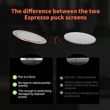 pantalla de disco de 58, 5 mm para espresso con filtro de caf espresso de agujero redondo de 0, 8 mm de espesor, filtro reutilizable de acero inoxidable para portafiltro sin fondo, cesta de - Metal de color + 58,5 mm - Ver 3