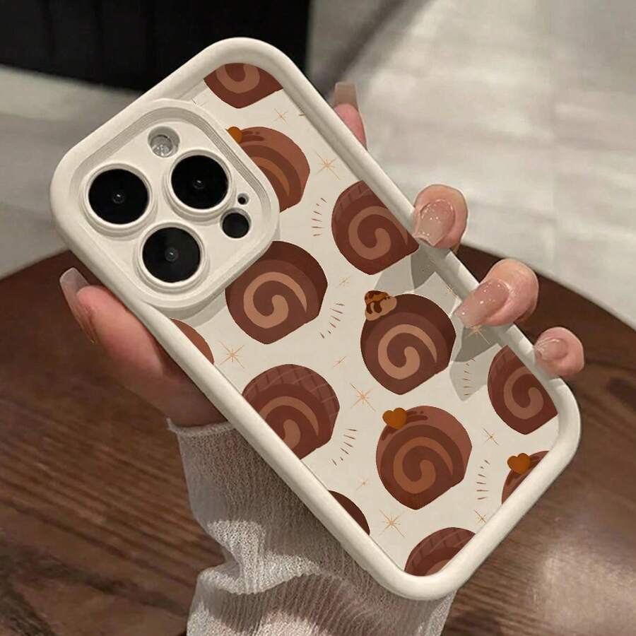 Accessories Not Included. Unit. Free Local Shipping. Protective Case For 16. Professional 15. Plus 14 13 12 11 XS X R With Swiss Roll Design. Designed To Be Compact And Shockproof. Made Of Soft Silicone. Perfect For How - Ivory White - View 1