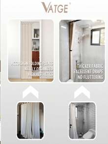 1pc Multifunctional Foldable Door Curtain With Plastic Hooks, No Drilling Required, Room Divider Curtain For Home Use, Suitable For Bedroom, Living Room, Kitchen, Bathroom, Air Conditioner Wind Block, Heat Insulation, Soundproofing, Privacy Protection, Fabric Folding Design, Sliding Style, Easy Installation Without Damaging Walls, Smooth Folding Design With Minimal Space Occupancy, Modern - Multicolor - View 9