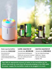 1 Peça Humidificador de Carro USB 180ml - Com Névoa Fria e Luzes LED, Aroma e Humidificador de Ambiente, Purificador de Ar Essencial Pequeno para Carros. Disponível em Preto e Branco, Proporciona Ar Fresco Duradouro e é Ideal para Carro, Casas, Quartos, Escritórios e Casas de Banho - Modelo H09 - Ver 18