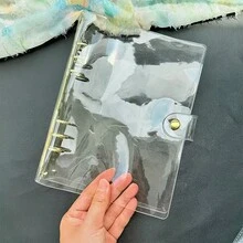 1個 A5 A6 A7 金色透明活頁本，A5 活頁本，活頁封面，替換頁，活頁紙，貼紙本，印章本，貼紙本，可用作相簿、計畫本、材質紙張收納、剪貼簿、筆記本、辦公文具用品，適合偶像相卡、相卡、交易卡、校園卡、通行卡 - 款式 - 查看 12